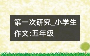 第一次研究_小學生作文:五年級