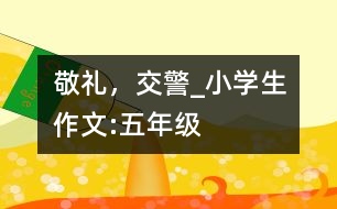 敬禮，交警_小學(xué)生作文:五年級(jí)