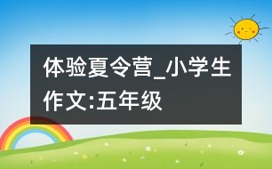 體驗(yàn)夏令營_小學(xué)生作文:五年級
