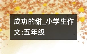 成功的甜_小學(xué)生作文:五年級(jí)