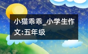 小貓乖乖_小學(xué)生作文:五年級