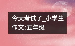 今天考試了_小學生作文:五年級