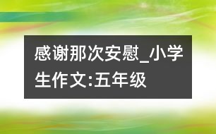 感謝那次安慰_小學(xué)生作文:五年級