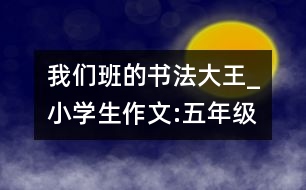 我們班的書(shū)法大王_小學(xué)生作文:五年級(jí)