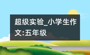 超級實驗_小學(xué)生作文:五年級