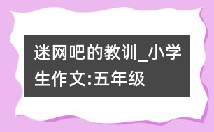 迷網(wǎng)吧的教訓_小學生作文:五年級