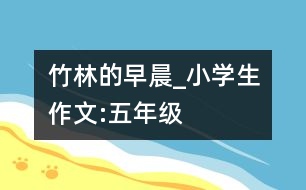 竹林的早晨_小學生作文:五年級