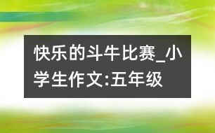 快樂的“斗牛”比賽_小學生作文:五年級