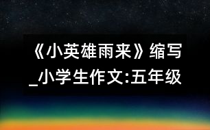 《小英雄雨來(lái)》縮寫_小學(xué)生作文:五年級(jí)