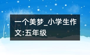 一個美夢_小學生作文:五年級