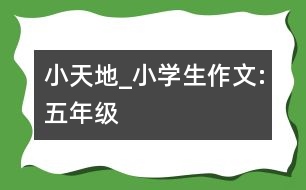 小天地_小學生作文:五年級
