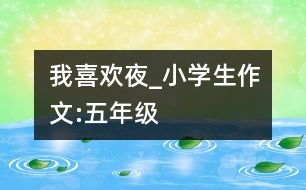我喜歡夜_小學生作文:五年級