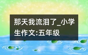 那天我流淚了_小學生作文:五年級