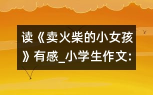 讀《賣(mài)火柴的小女孩》有感_小學(xué)生作文:五年級(jí)