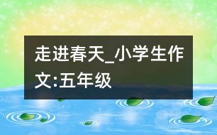 走進(jìn)春天_小學(xué)生作文:五年級