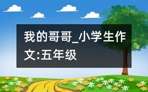 我的哥哥_小學生作文:五年級