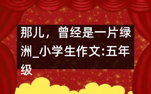 那兒，曾經(jīng)是一片綠洲_小學(xué)生作文:五年級
