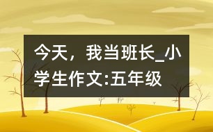 今天，我當(dāng)班長(zhǎng)_小學(xué)生作文:五年級(jí)