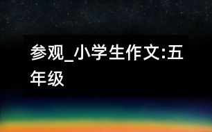 參觀_小學(xué)生作文:五年級