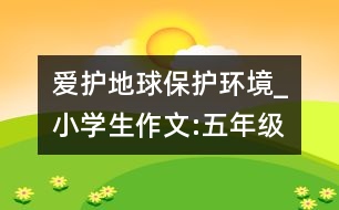 愛護地球保護環(huán)境_小學(xué)生作文:五年級