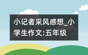 小記者采風感想_小學生作文:五年級
