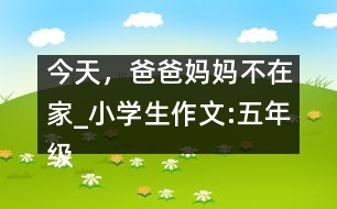 今天，爸爸媽媽不在家_小學生作文:五年級