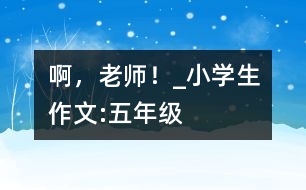 啊，老師！_小學(xué)生作文:五年級(jí)