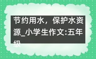 節(jié)約用水，保護水資源_小學生作文:五年級