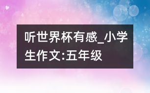 聽世界杯有感_小學(xué)生作文:五年級(jí)