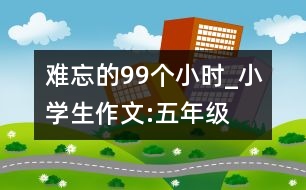 難忘的99個(gè)小時(shí)_小學(xué)生作文:五年級(jí)