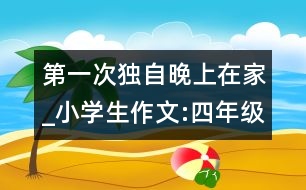 第一次獨(dú)自晚上在家_小學(xué)生作文:四年級