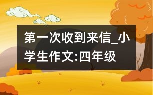 第一次收到來(lái)信_(tái)小學(xué)生作文:四年級(jí)