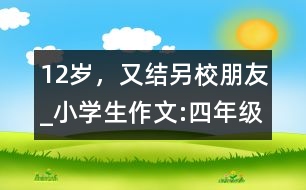 12歲，又結(jié)另校朋友_小學(xué)生作文:四年級