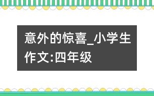 意外的驚喜_小學生作文:四年級