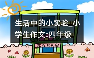 生活中的小實驗_小學(xué)生作文:四年級