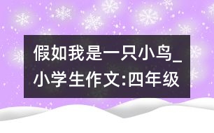 假如我是一只小鳥(niǎo)_小學(xué)生作文:四年級(jí)