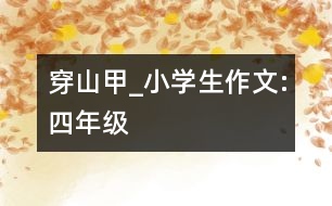 穿山甲_小學生作文:四年級