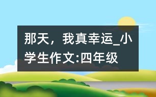 那天，我真幸運_小學生作文:四年級