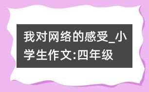 我對網(wǎng)絡(luò)的感受_小學(xué)生作文:四年級