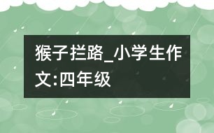 猴子攔路_小學(xué)生作文:四年級(jí)