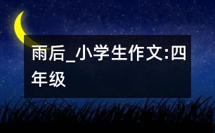 雨后_小學(xué)生作文:四年級(jí)