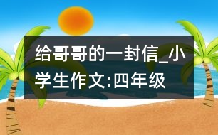 給哥哥的一封信_(tái)小學(xué)生作文:四年級(jí)