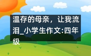 溫存的母親，讓我流淚_小學(xué)生作文:四年級