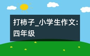 打柿子_小學(xué)生作文:四年級