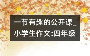 一節(jié)有趣的公開課_小學(xué)生作文:四年級