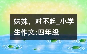 妹妹，對不起_小學生作文:四年級