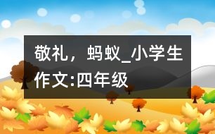 敬禮，螞蟻_小學(xué)生作文:四年級(jí)