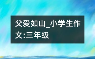 父愛(ài)如山_小學(xué)生作文:三年級(jí)