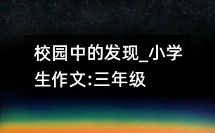 校園中的發(fā)現(xiàn)_小學(xué)生作文:三年級