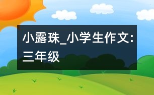 小露珠_小學生作文:三年級